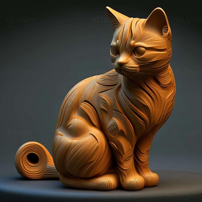 3D model Manx cat (STL)